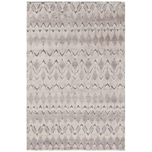 Chandra Genna Wool/Cotton Rectangular Hand-knotted Rug, Grey