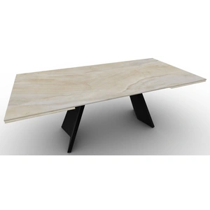 Calligaris Icaro W78.7-inch-98.4-inch-118.1-inch Ceramic/Wood Customizable Extendable Rectangular Dining Table