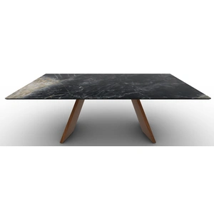 Calligaris Icaro W78.7-inch Ceramic/Wood Customizable Rectangular Dining Table