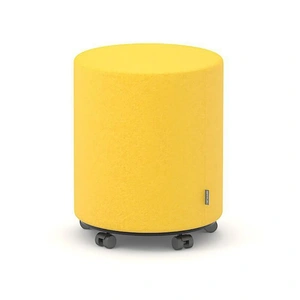NARBUTAS Giro Small Round Pouf w/Castors