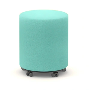 NARBUTAS Giro Small Round Pouf w/Castors