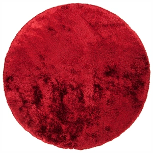 Chandra Giulia Polyester Round Hand-woven Rug, 7'9-inch, Red
