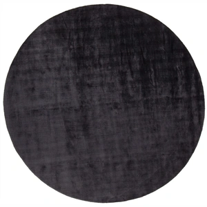 Chandra Gloria Viscose Round Hand-woven Rug, 7'9-inch, Charcoal/Grey
