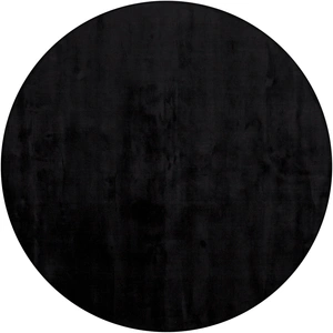 Chandra Gloria Viscose Round Hand-woven Rug, 7'9-inch, Black