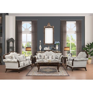 Galaxy Home Furnishings Gloria Button Tufted Fabric Chair, Silver
