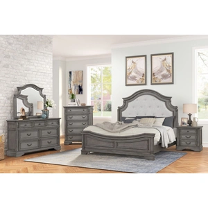 Galaxy Home Furnishings Grace Wood Veneer Mirror, Gray
