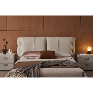 Beverly Hills Furniture Grace Leather/Faux Leather Platform Bed