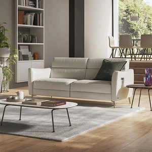 Natuzzi Editions Greg Fabric/Leather Power Reclining Living Room Set