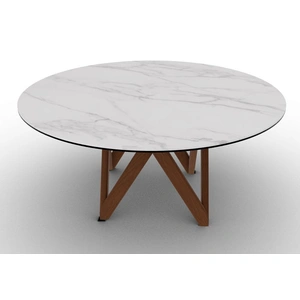 Calligaris Cartesio Wood/Ceramic Round Dining Table