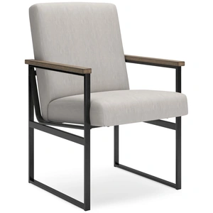 Ashley Furniture Montia Metal/Fabric Home Office Desk Chair, Light Brown