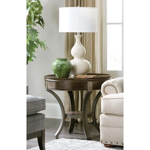 Hammary Sunset Valley Round Wood/Metal End Table