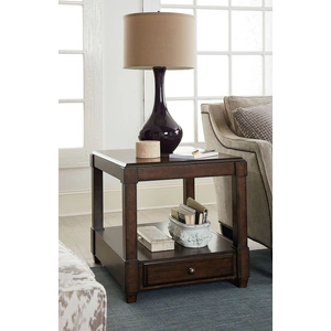 Hammary Halsey Wood Rectangular Lift Top Coffee Table Set, Dark Rich Coffee Brown
