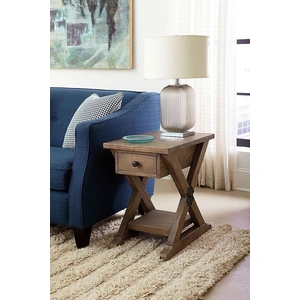 Hammary Reclamation Place 1-Drawer Wood Chairside Table
