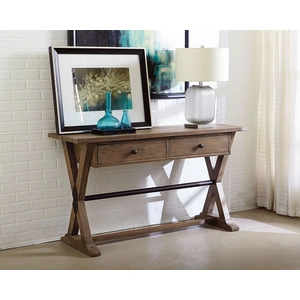 Hammary Reclamation Place Sofa Wood Table w/2 Drawers, Sun Dried Natural