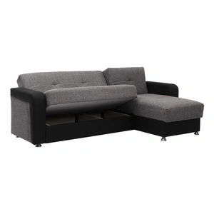 Casamode Harmony Fabric Convertible L-Shaped Loveseat Sectional