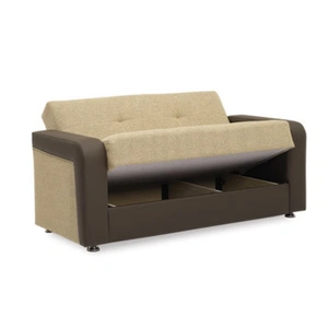 Casamode Harmony Fabric/PU Convertible Loveseat