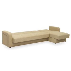 Casamode Harmony Fabric Convertible L-Shaped Loveseat Sectional