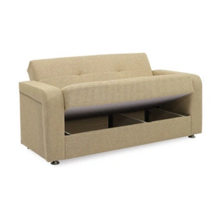Casamode Harmony Fabric/PU Convertible Loveseat