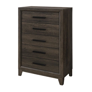 Global Furniture USA Harmony 5-Drawer Chest in Dark Brown