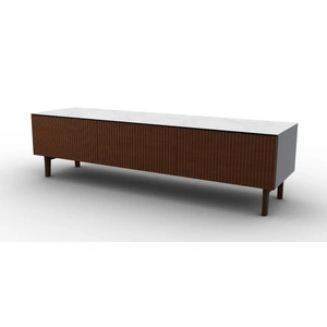 Calligaris Universal Ceramic/Wood Customizable TV Stand w/2 Doors & Drop-Down Door & Wooden Feet