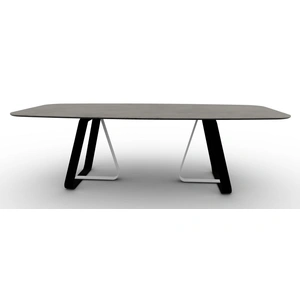 Calligaris Sunshine W98.4-inch Ceramic/Metal Customizable Elliptical Dining Table
