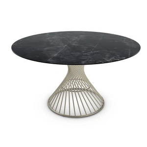 Calligaris Vortex W55.1-inch Ceramic/Metal Customizable Round Dining Table