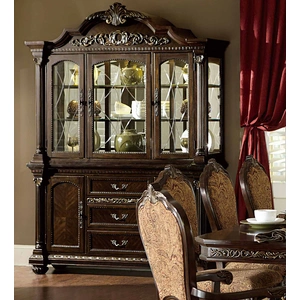 Homelegance Russian Hill Classic Glass/Wood China Cabinet, Cherry