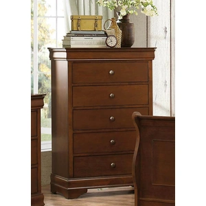 Homelegance Abbeville Wood/Wood Veneer Chest with Hidden Drawer, Brown Cherry