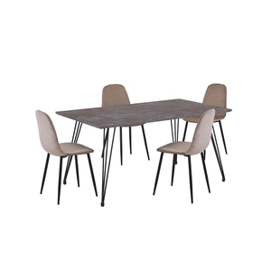 Chintaly Imports Heather Rectangular Melamine Dining Table, Brown