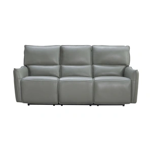 Beverly Hills Furniture Heather Premium Leather Sofa w/2 Recliners in Dark Grey