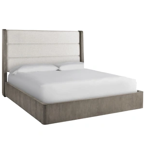 Universal Furniture Morada Fabric/Wood Platform Bed, Weathered Oak