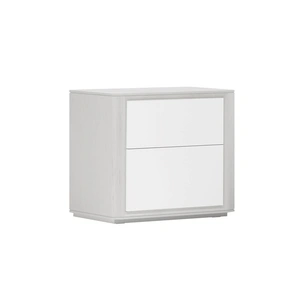Nordholtz Heike Wood/Wood Veneer Nightstand, Grey/White