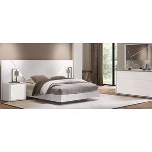 Nordholtz Heike Wood/Wood Veneer Bedroom Set, Grey/White