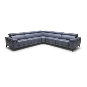 Beverly Hills Furniture Hendrix Thick Top Grain Leather Match Reclining Sectional