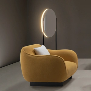 J&M Furniture HF5009 Fabric Chair, Yellow
