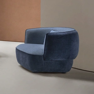 J&M Furniture HF5553 Fabric Accent Chair, Dark Blue