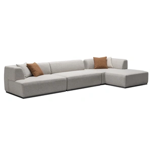 J&M Furniture HF5566 Fabric Sectional Sofa, Grey
