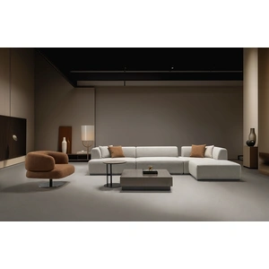 J&M Furniture HF5566 Fabric Sectional Sofa, Grey