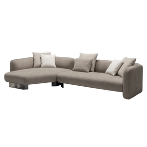 J&M Furniture HF5516 Fabric Sectional Sofa, Grey