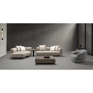 J&M Furniture HF5516 Fabric Sectional Sofa, Grey