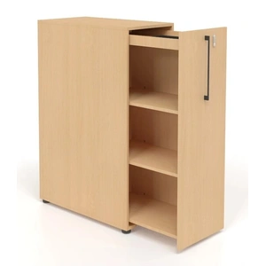 NARBUTAS Boxi Office Lockable Storage Tower w/3 Shelves & Pencil Tray