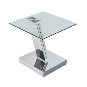 J&M Furniture Houston Modern Glass End Table