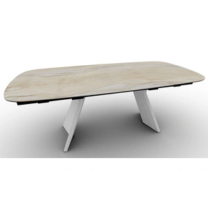 Calligaris Icaro W78.7-inch-97.6-inch-116.5-inch Ceramic/Wood Customizable Extendable Elliptical Dining Table