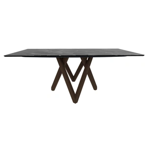 Calligaris Cartesio W98.4-inch Ceramic/Metal/Wood Customizable Rectangular Dining Table