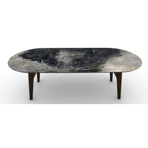 Calligaris Abrey W98.4-inch Ceramic/Wood Customizable Oval Dining Table