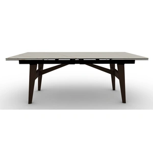 Calligaris Abrey W78.7-inch-98.4-inch-118.1-inch Ceramic/Wood Customizable Extendable Rectangular Dining Table