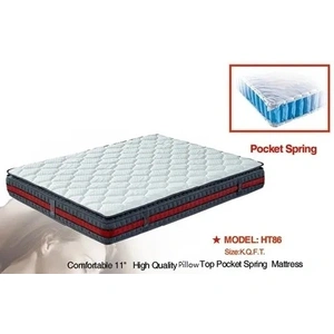 Pantek Furniture HT86 10-inch Cushion Firm Pocket Spring Mattress with Velvet Euro Top