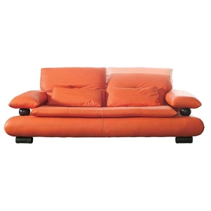 ESF Furniture 410 Leather/Eco-Leather Sofa, Orange