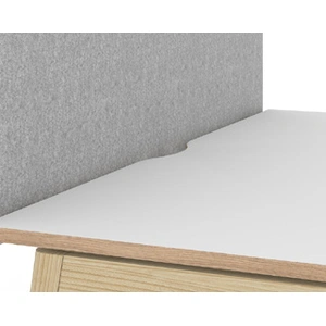 NARBUTAS Nova Wood Melamine D27.6-inch Office Single Desk w/Scallop