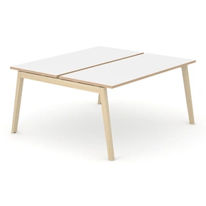 NARBUTAS Nova Wood Melamine D56.7-inch Office 2-Desk Bench
